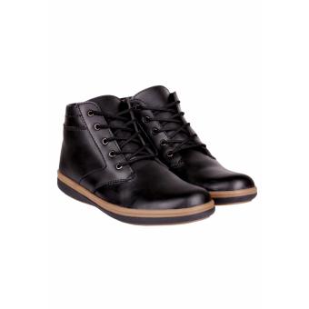 Sepatu Pria Semi Boot - Hitam Gum  