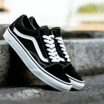 Sepatu Sneaker Vens Old Skool Pro skate - Black White  