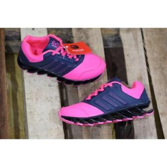 Sepatu Sneakers Wanita Triple Dots Stripe - Pink  