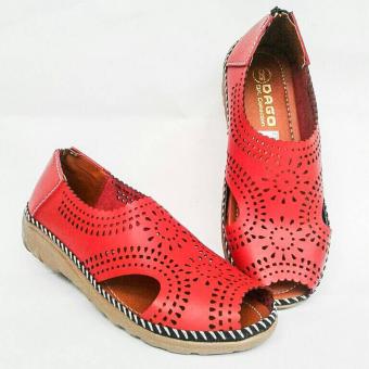 Sepatu Wanita Laser Kulit KICRS01 - Merah  