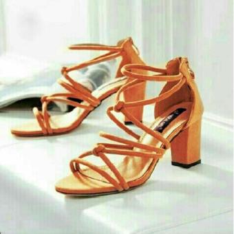 Sepatu Wanita / Sandal High Heels Tali - Tan  