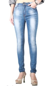 Shexiangmrs Womens Denim Stretch Distressed Skinny Jeans W216  