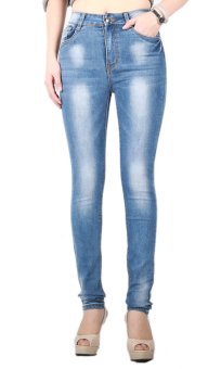 Shexiangmrs Womens Denim Stretch Distressed Skinny Jeans W217  