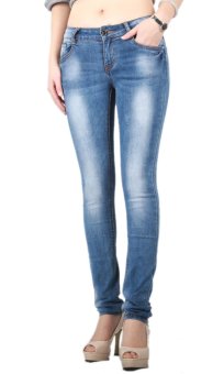 Shexiangmrs Womens Denim Stretch Distressed Skinny Jeans W219  