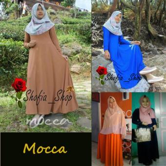 Shofia - Mocca- Gamis Polos Jersey Super Busui Muslimah All Size Fit to XL  