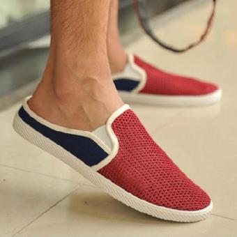 Shopaholic Sepatu Sendal Slip On Pria - Merah  