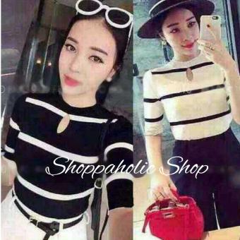 Shoppaholic Shop Blouse Pakaian Wanita Angela Top - Hitam  