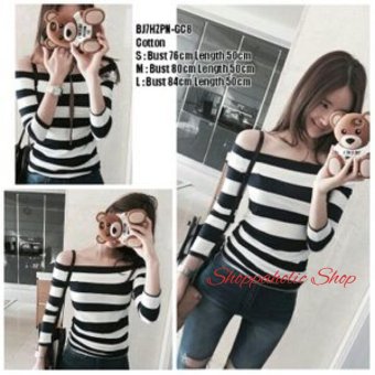 Shoppaholic Shop Blouse Sabrina Stripes Ayumi  