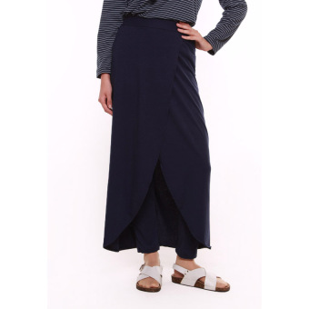 Sierra Danesh Slip-Slap Pants Skirt-Navy  