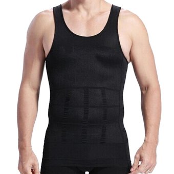 Slim Lift Body Shaping For Man / Slimming Shirt - Baju Singlet Pelangsing Pria HItam  