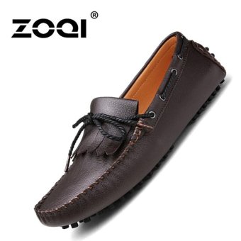 Slip-Ons & Loafers ZOQI Fashion Tassel Men Shoes Low Cut Flat Shoes (Black) - intl  