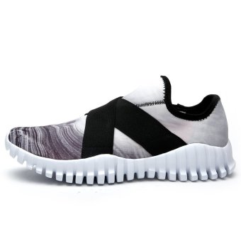 Socone Womens Comfort Slip On Walking Shoes Lightweight Fashion Sport Sneakers (Gray)  
