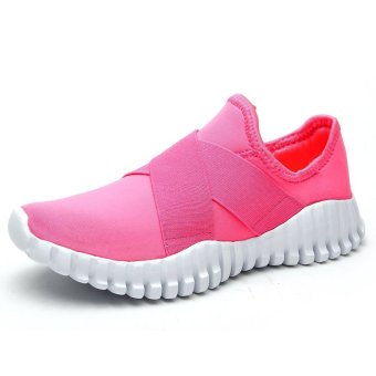 Socone Womens Comfort Slip On Walking Shoes Lightweight Fashion Sport Sneakers (Rose)  