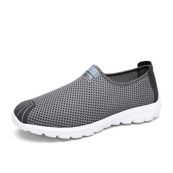 Socone Womens Mesh Slip On Walking Shoes Breathable Sport Sneakers (Dark gray)  