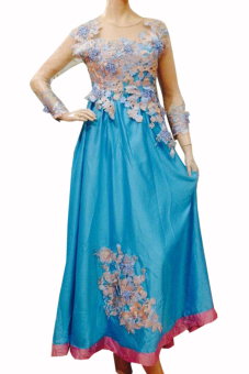 Solo My Kebaya Dress Prada-Biru KDF-01  