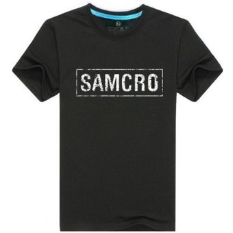 Sons of Anarchy Men Fashion Samcro Short-sleeved T-shirt(Black)  