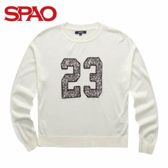 SPAO Spangle Letter Sweater SPKW521G54-39 (Ivory)  