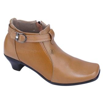 Special Price Sepatu Kulit Boots Wanita - Tan  