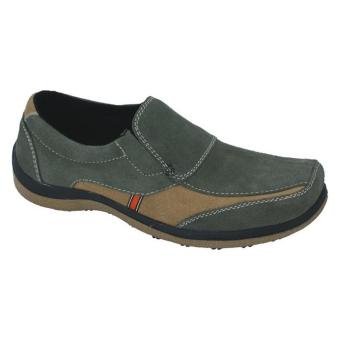 Special Price Sepatu Kulit Slip-On Pria - Olive  