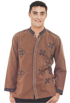 Spiccato SP 111.02 Baju Koko Moeslim Wear Bahan Cotton Paris (Coklat)  