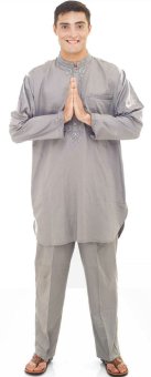 Spiccato SP 111.11 Gamis Setelan Moeslim Wear Bahan Cotton Twill (Abu)  
