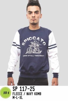 Spiccato SP 117.25 Sweater Kasual Bahan Fleece (Navy Kombinasi)  
