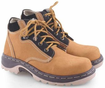 Spiccato SP 517.02 Sepatu Safety Boots Pria - Bahan Leather Buk - Bagus Dan Gaya - Tan  