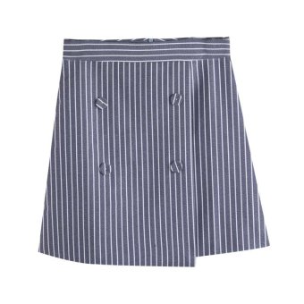 Spring Summer Women Fashion Vertical Stripes Half Skirt Girls Package Hip A-line Skirt - intl  