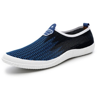 SRZ New Style Men's Casual Shoes Breathable Mesh Shoes&Fashion Hollow Shoes(Blue) - Intl  