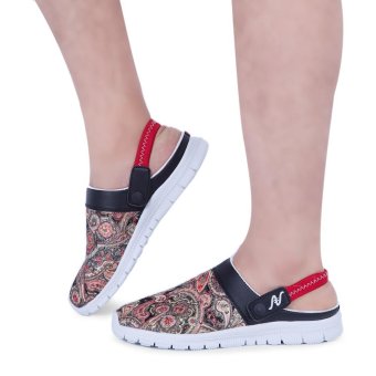 Stylish Male Embroidery Print Elastic Band Design Slip On Slippers(Red) - intl  