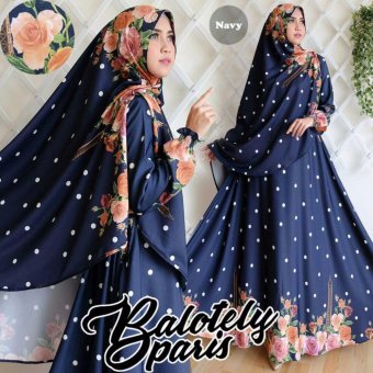 Suki Dress Balotelly Paris Syari'I - Navy  