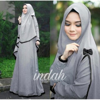 Suki Dress Hijab Indah Syari'I - Grey  