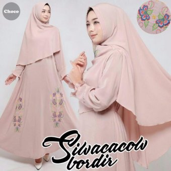 Suki Dress Syari'I Siwacacow Bordir - Choco  