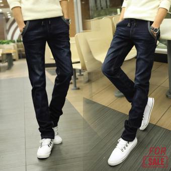 Summer Men's Casual Straight Slim Jeans Stretch Pants - intl  