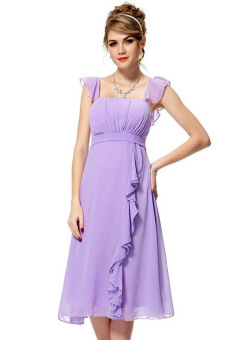 Sunweb Women Strap Sexy Slim Chiffon Long Maxi Dress Ball Gown (Purple)  