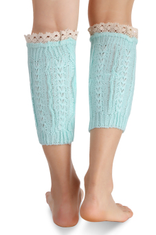 Sunwonder Avildlove Women Fashion Casual Knit Crochet Hollow Out Boot Cuffs Leg Socks Warmer (Green)  