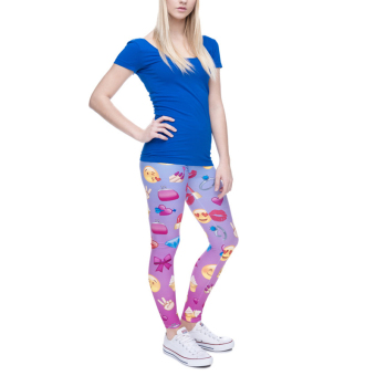 Super Soft 3D Print Tie Dye Women Leggings Creative Digital Printed Emoji Leggings Fitness Leggins Stretch Skinny Pants  