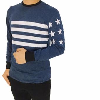 Sweater Distro Mix 3 Warna Pria-Biru  