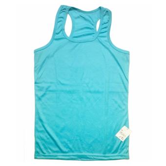 Tanktop - Singlet - Camisol Model Tali Silang Agnes Ukuran Jumbo (Biru Muda)  