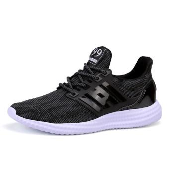 Tauntte Summer Breathable Men Sneakers Fly Weaven Fashion Light Sports Casual Shoes (Black) - intl  