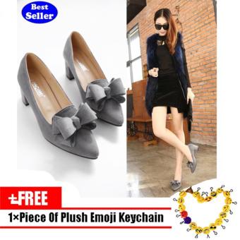 TeochewMall Deluxe Shoes For A Elegant Women Autumn Style-Deep Type-Grey - intl  
