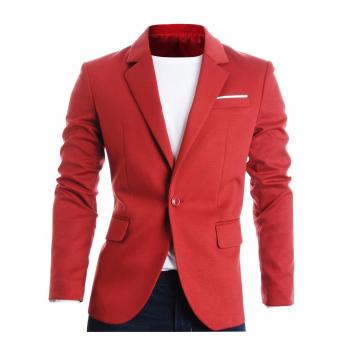The Executive Men's Casual Slimfit Suit - Red  
