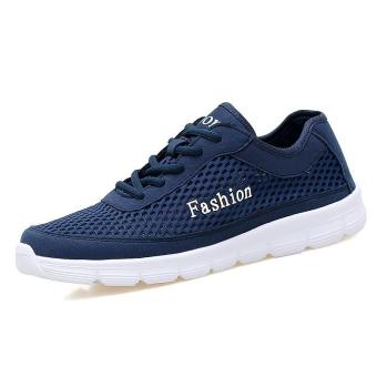 The New Fabric Breathable Men's Shoes Sneakers Fashion Shoes-Blue - intl  