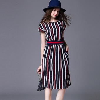 The New Fashion Slim Striped Dress in Summer - intl  