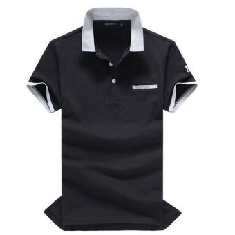 The New Men's Cotton Short-sleeved T-shirt-Black  