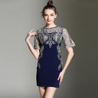 The new summer thin gauze embroidery dress - intl  