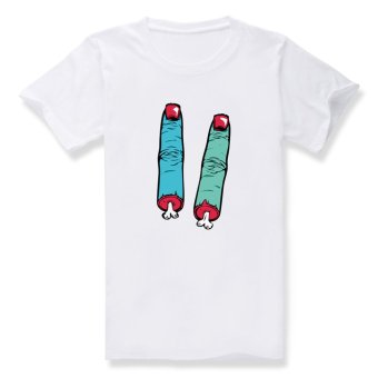 This Is Two Cotton Soft Men Short Sleeve T-Shirt (White)   