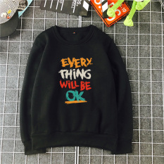 Tide merek Korea huruf laki-laki dicetak pullover jaket sweater baru (Segala sesuatu musim
