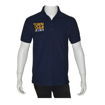 TOP Kaos Polo Shirt Turn Back Crime Police - Navy  
