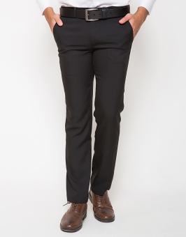 Traffic Matthew Celana Panjang Formal Pria Slim Fit - Hitam  